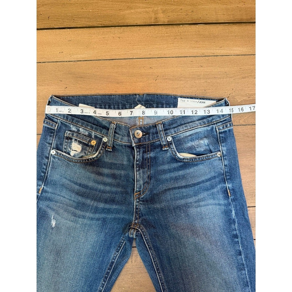Rag & Bone Dre Capri‎ Deville Distressed Slim Boyfriend Jeans 25 W2592K510DEV - Picture 6 of 10